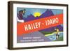 Travel Poster Hailey, Skiing, Fishing-null-Framed Art Print