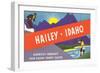 Travel Poster Hailey, Skiing, Fishing-null-Framed Art Print