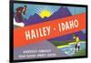 Travel Poster Hailey, Skiing, Fishing-null-Framed Art Print