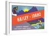 Travel Poster Hailey, Skiing, Fishing-null-Framed Premium Giclee Print