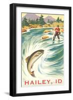 Travel Poster Hailey, Trout Fishing-null-Framed Art Print