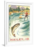 Travel Poster Hailey, Trout Fishing-null-Framed Art Print