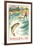 Travel Poster Hailey, Trout Fishing-null-Framed Art Print