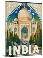 Travel Poster - India-The Saturday Evening Post-Stretched Canvas