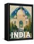 Travel Poster - India-The Saturday Evening Post-Framed Stretched Canvas