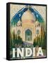 Travel Poster - India-The Saturday Evening Post-Framed Stretched Canvas