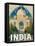 Travel Poster - India-The Saturday Evening Post-Framed Stretched Canvas