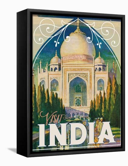 Travel Poster - India-The Saturday Evening Post-Framed Stretched Canvas