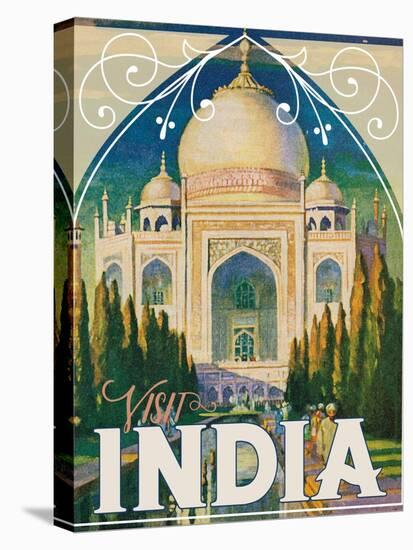 Travel Poster - India-The Saturday Evening Post-Stretched Canvas