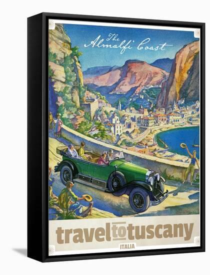Travel Poster - Italy-The Saturday Evening Post-Framed Stretched Canvas