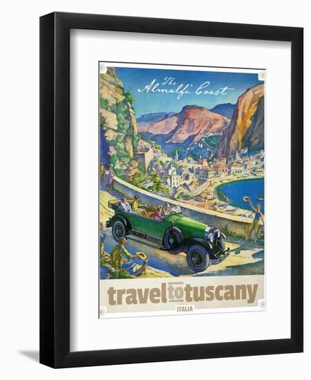 Travel Poster - Italy-The Saturday Evening Post-Framed Premium Giclee Print