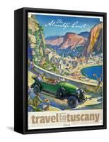 Travel Poster - Italy-The Saturday Evening Post-Framed Stretched Canvas