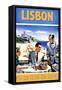 Travel Poster - Lisbon-The Saturday Evening Post-Framed Stretched Canvas