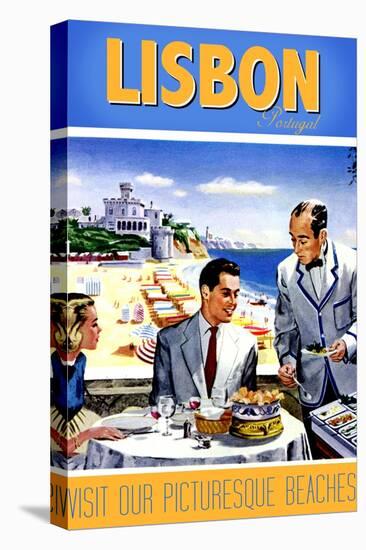 Travel Poster - Lisbon-The Saturday Evening Post-Stretched Canvas