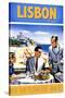 Travel Poster - Lisbon-The Saturday Evening Post-Stretched Canvas