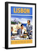 Travel Poster - Lisbon-The Saturday Evening Post-Framed Giclee Print