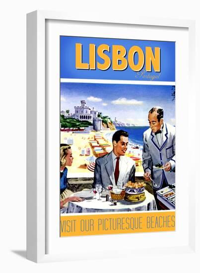 Travel Poster - Lisbon-The Saturday Evening Post-Framed Giclee Print