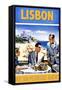 Travel Poster - Lisbon-The Saturday Evening Post-Framed Stretched Canvas