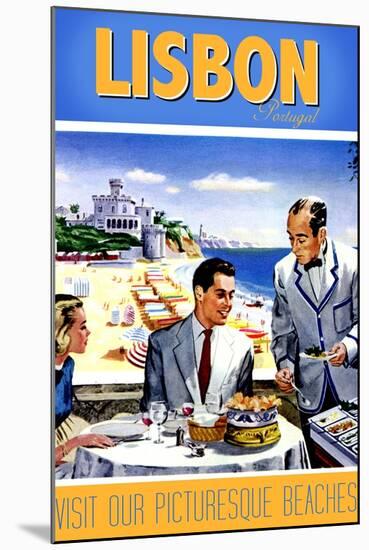 Travel Poster - Lisbon-The Saturday Evening Post-Mounted Giclee Print