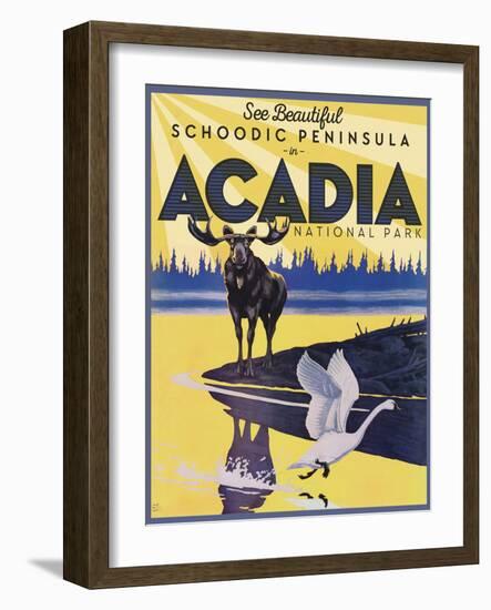 Travel Poster - Maine-The Saturday Evening Post-Framed Giclee Print