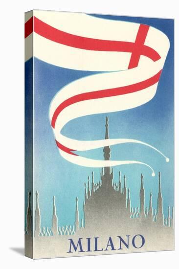 Travel Poster, Milan, Italy-null-Stretched Canvas