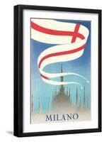 Travel Poster, Milan, Italy-null-Framed Art Print
