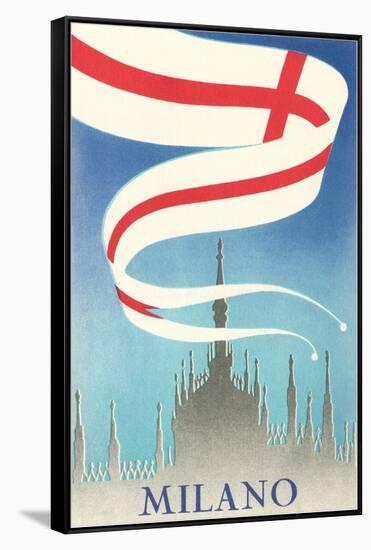 Travel Poster, Milan, Italy-null-Framed Stretched Canvas