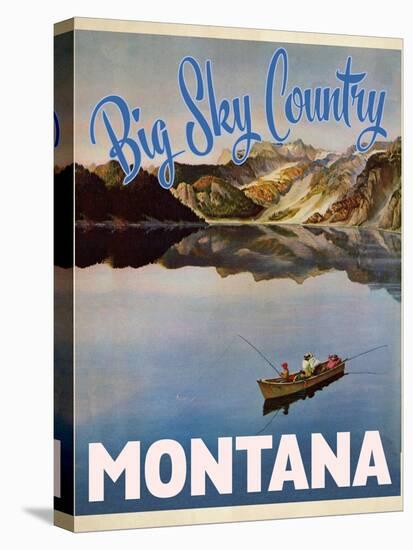Travel Poster - Montana-The Saturday Evening Post-Stretched Canvas