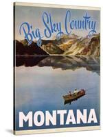 Travel Poster - Montana-The Saturday Evening Post-Stretched Canvas