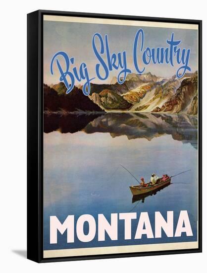 Travel Poster - Montana-The Saturday Evening Post-Framed Stretched Canvas