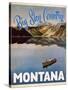 Travel Poster - Montana-The Saturday Evening Post-Stretched Canvas