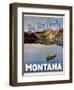 Travel Poster - Montana-The Saturday Evening Post-Framed Premium Giclee Print