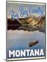 Travel Poster - Montana-The Saturday Evening Post-Mounted Premium Giclee Print