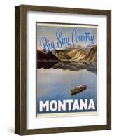 Travel Poster - Montana-The Saturday Evening Post-Framed Giclee Print