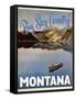 Travel Poster - Montana-The Saturday Evening Post-Framed Stretched Canvas