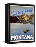 Travel Poster - Montana-The Saturday Evening Post-Framed Stretched Canvas