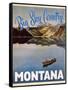 Travel Poster - Montana-The Saturday Evening Post-Framed Stretched Canvas