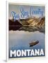 Travel Poster - Montana-The Saturday Evening Post-Framed Premium Giclee Print