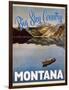 Travel Poster - Montana-The Saturday Evening Post-Framed Premium Giclee Print