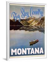 Travel Poster - Montana-The Saturday Evening Post-Framed Premium Giclee Print