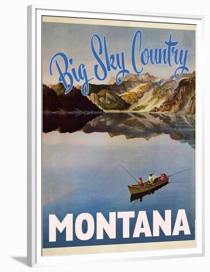 Travel Poster - Montana-The Saturday Evening Post-Framed Premium Giclee Print