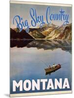 Travel Poster - Montana-The Saturday Evening Post-Mounted Premium Giclee Print