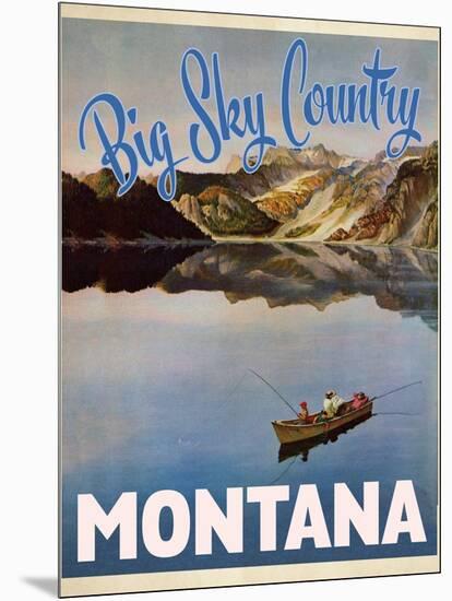 Travel Poster - Montana-The Saturday Evening Post-Mounted Premium Giclee Print