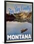 Travel Poster - Montana-The Saturday Evening Post-Framed Premium Giclee Print