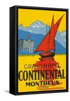 Travel Poster, Montreux, Switzerland-null-Framed Stretched Canvas