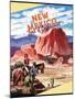 Travel Poster - New Mexico-The Saturday Evening Post-Mounted Giclee Print