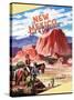 Travel Poster - New Mexico-The Saturday Evening Post-Stretched Canvas