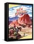 Travel Poster - New Mexico-The Saturday Evening Post-Framed Stretched Canvas