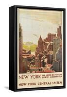 Travel Poster, New York City-null-Framed Stretched Canvas