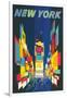 Travel Poster, New York City-null-Framed Art Print